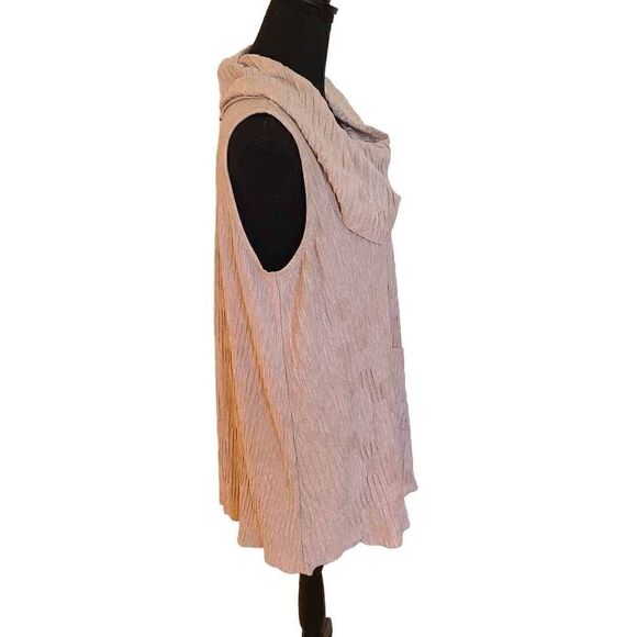 Focus Casual Life Sleeveless Cowl Neck Tunic Blouse Size M - Picture 3 of 9